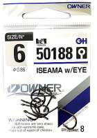 Крючок OWNER Iseama w/ EYE 50188 №6 уп.8 шт