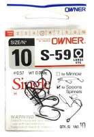 Крючок OWNER S-59 Single Hook 59 51580 №10 уп.10 шт