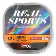 Леска RYOBI Real Sports 150m, #1.2, 0.185mm, 2.9kg серая