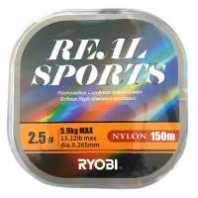 Леска RYOBI Real Sports 150m, # 2.5, 0.265mm, 5.9kg серая