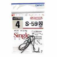 Крючок OWNER S-59 Single Hook 59 51580 №4 уп.7 шт
